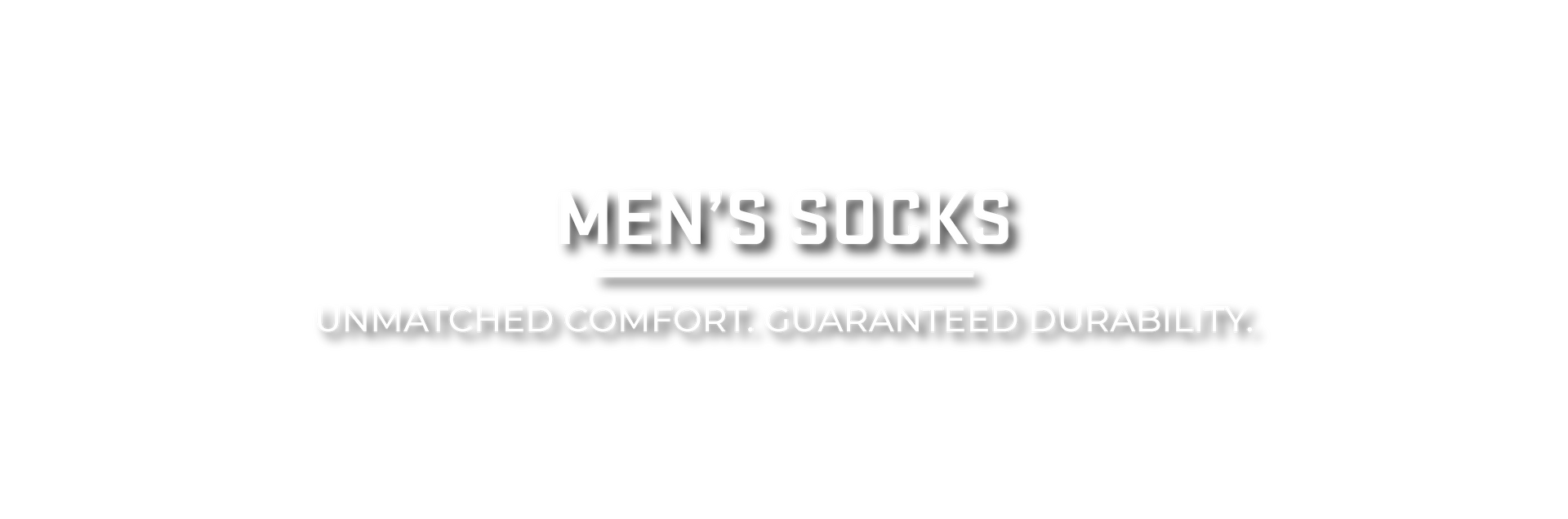 Men's Socks Header Image Text Overlay