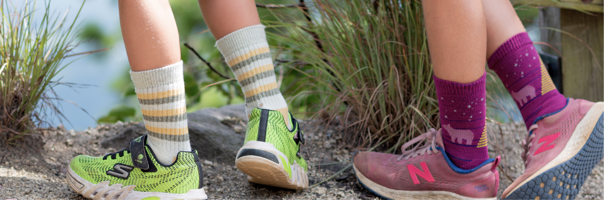 Kid's Socks  Header Image Text Overlay